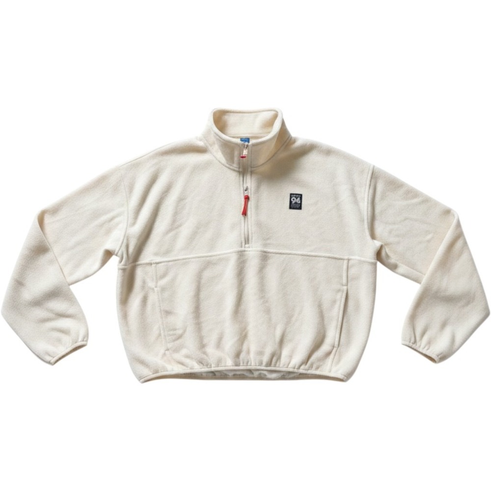 Old Navy Performance Fleece 94 California Quarter Zip Pullover Cream Medium